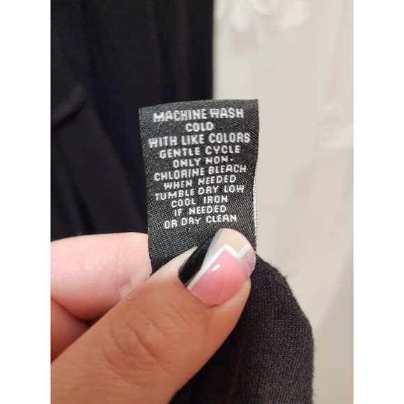 Premise Studio 0X Womens Solid Black Cardigan Duster Office  Career Lightweight - Picture 8 of 12